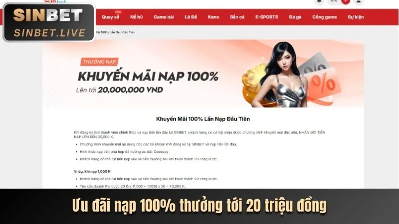 Thưởng nạp lại 13win